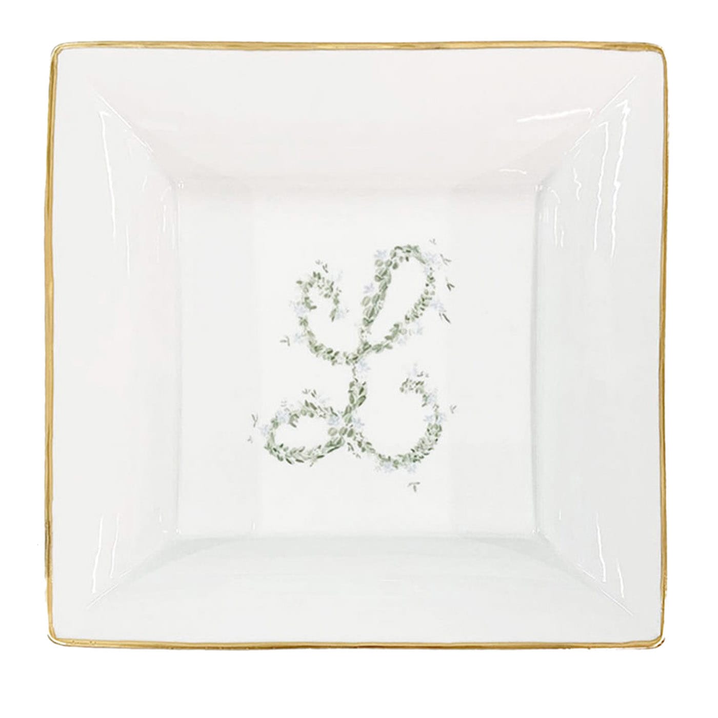 L - Vassoio cambiamonete quadrato oro, verde salvia, bianco #1