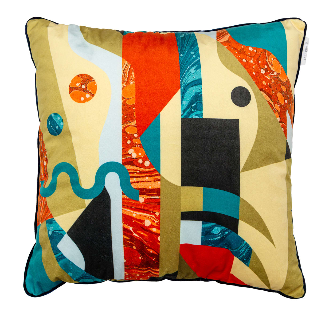 Alchimie cuscino in velluto con decoro astratto #3