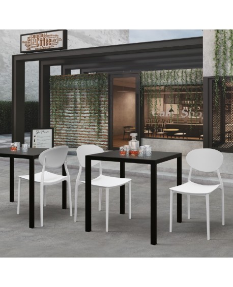 Tavolino bar autolivellante 80x80 finitura antracite