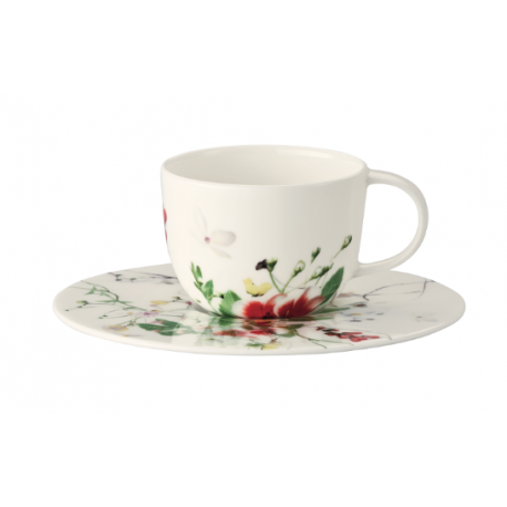Tazza espresso con piatto Rosenthal Brillance Fleurs Sauvages