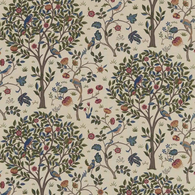 Tessuto Kelmscott Tree linoen  Morris and Co