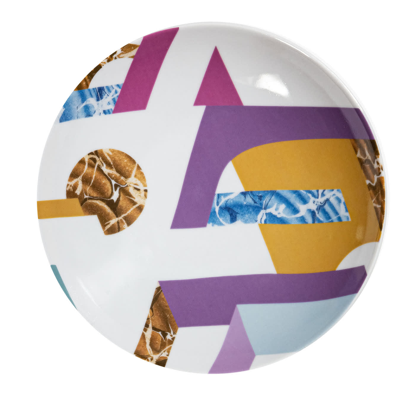 Alchimie piatto Fondo in porcellana con decoro astratto #2