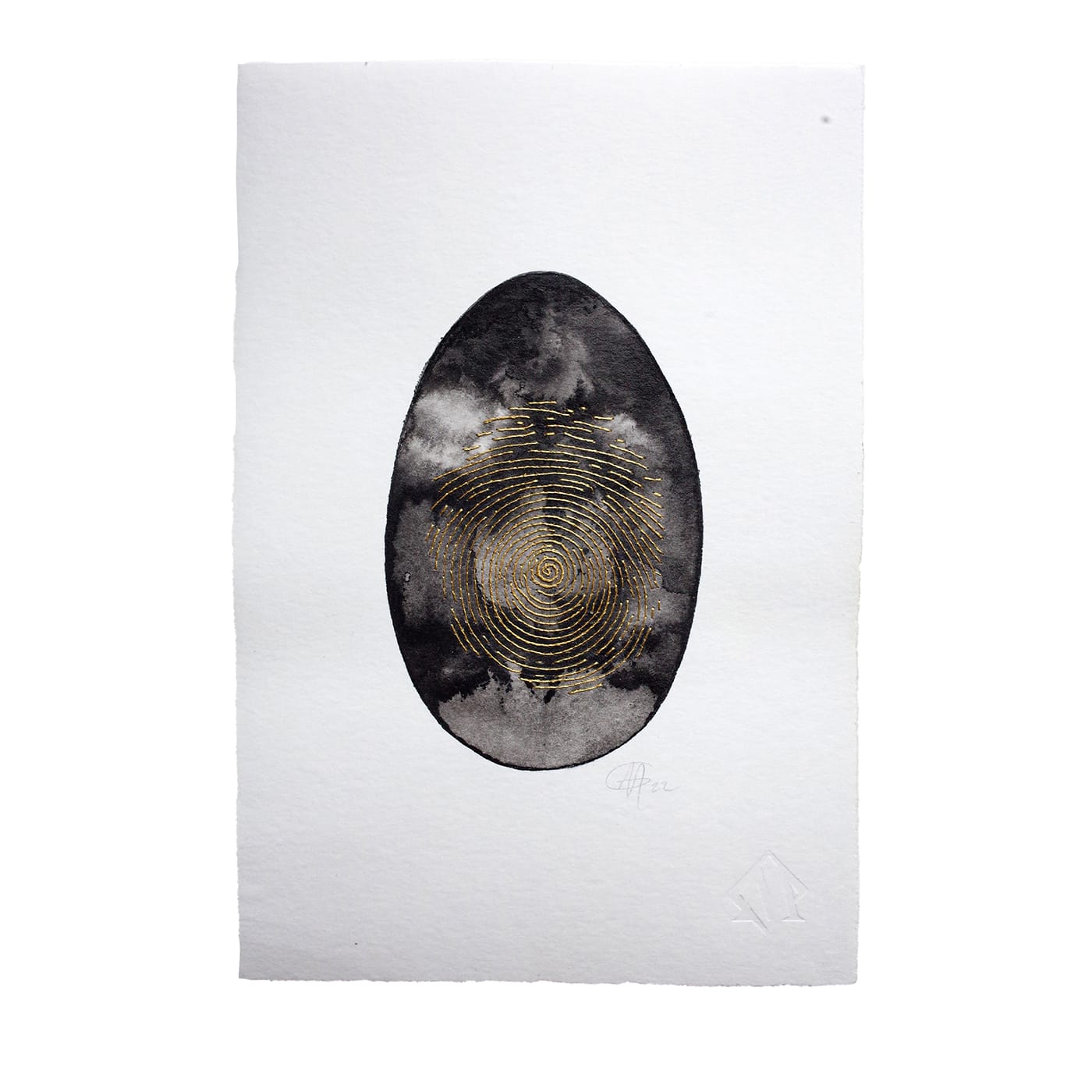 Uovo N.2 Pittura su carta
