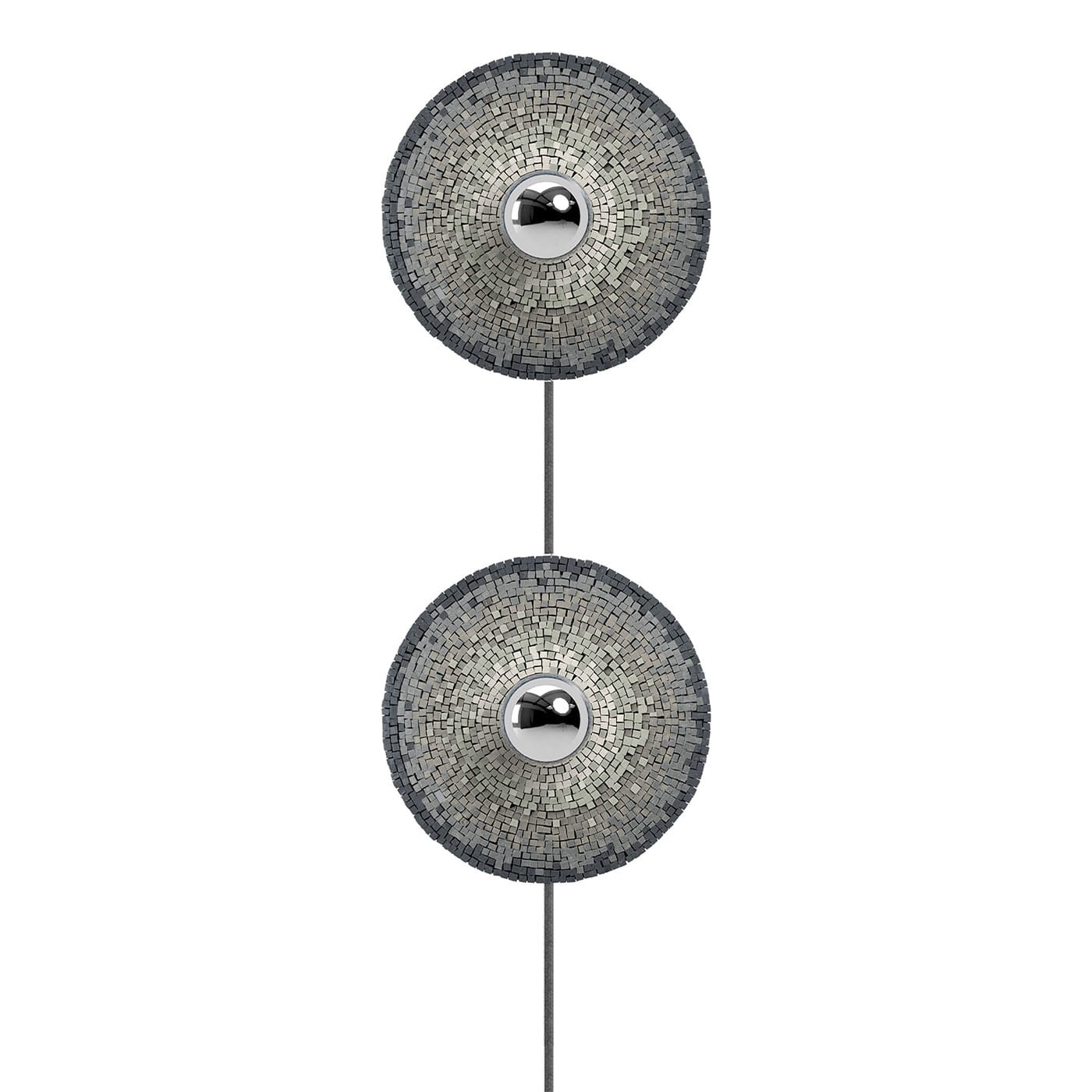 Do Oci Plugged Set di 2 lampade da parete a mosaico grigio