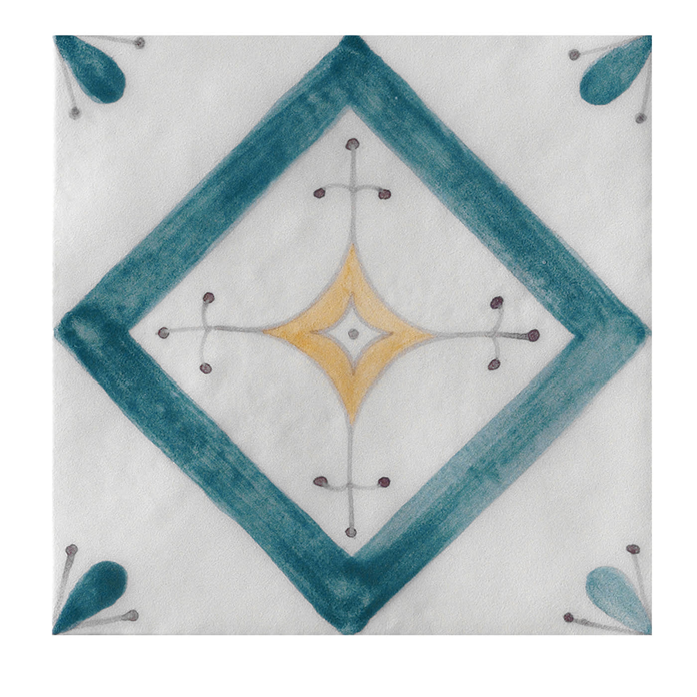 Ot Isuledda Menta Blue Set di 24 piastrelle quadrate