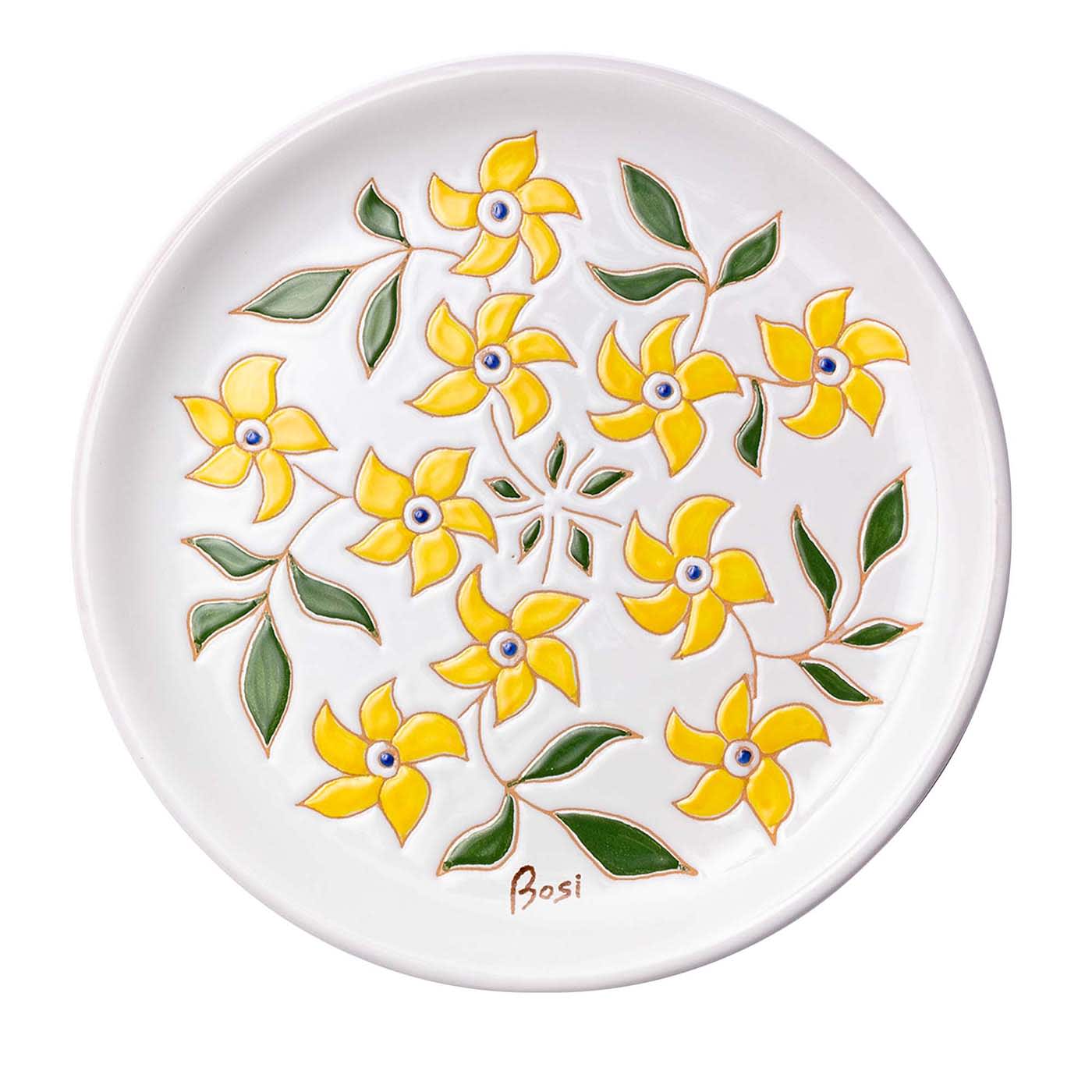 Piatto decorativo Primavera Gialla giallo e verde