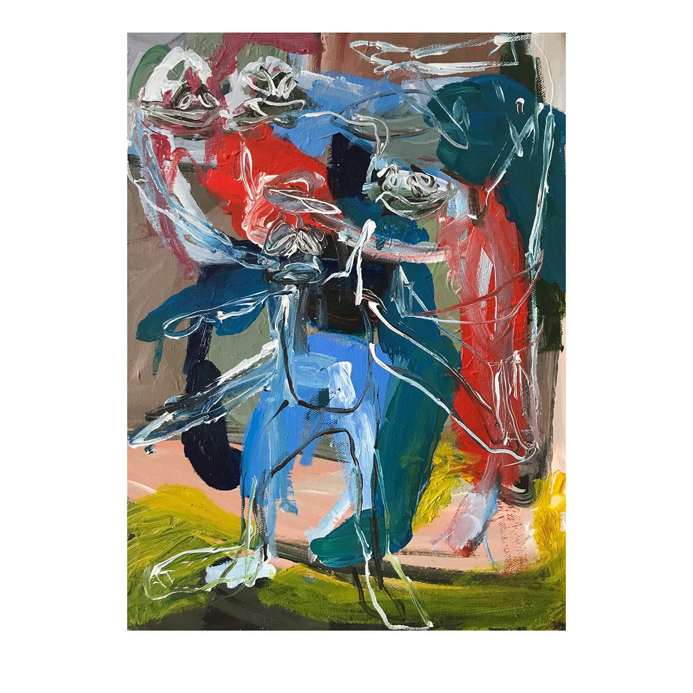 Senza titolo con amici Pittura acrilica