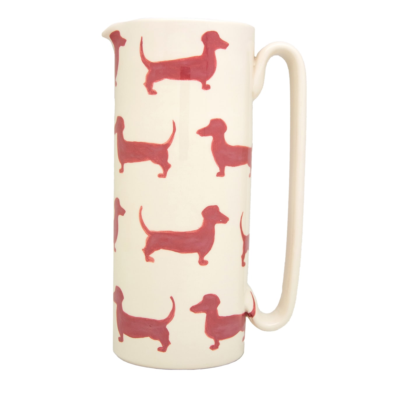 Serlio Bassotti Caraffa in ceramica ciclamino