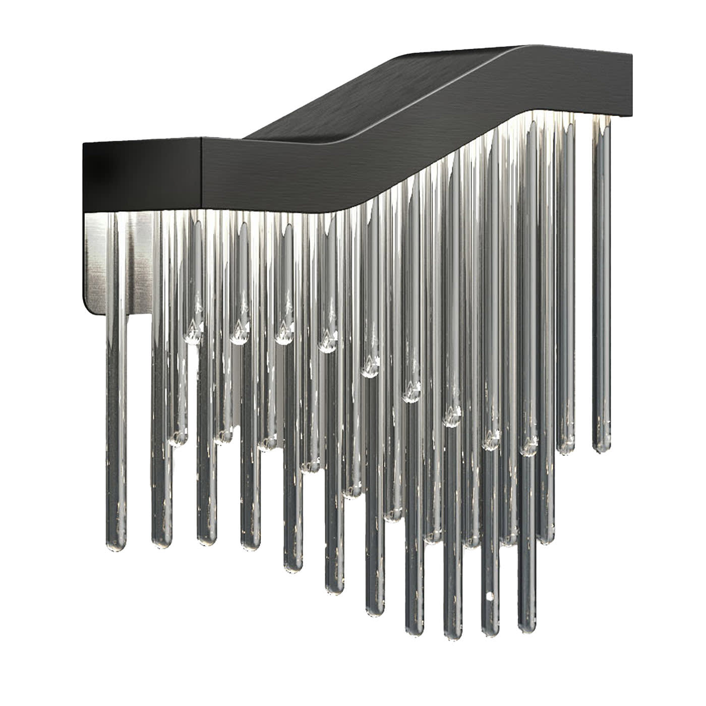 Lampada da parete Mirage in acciaio nero