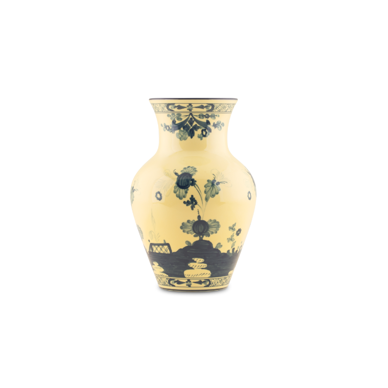 Vaso Ming Ginori 1735 Oriente Italiano citrino cm 25