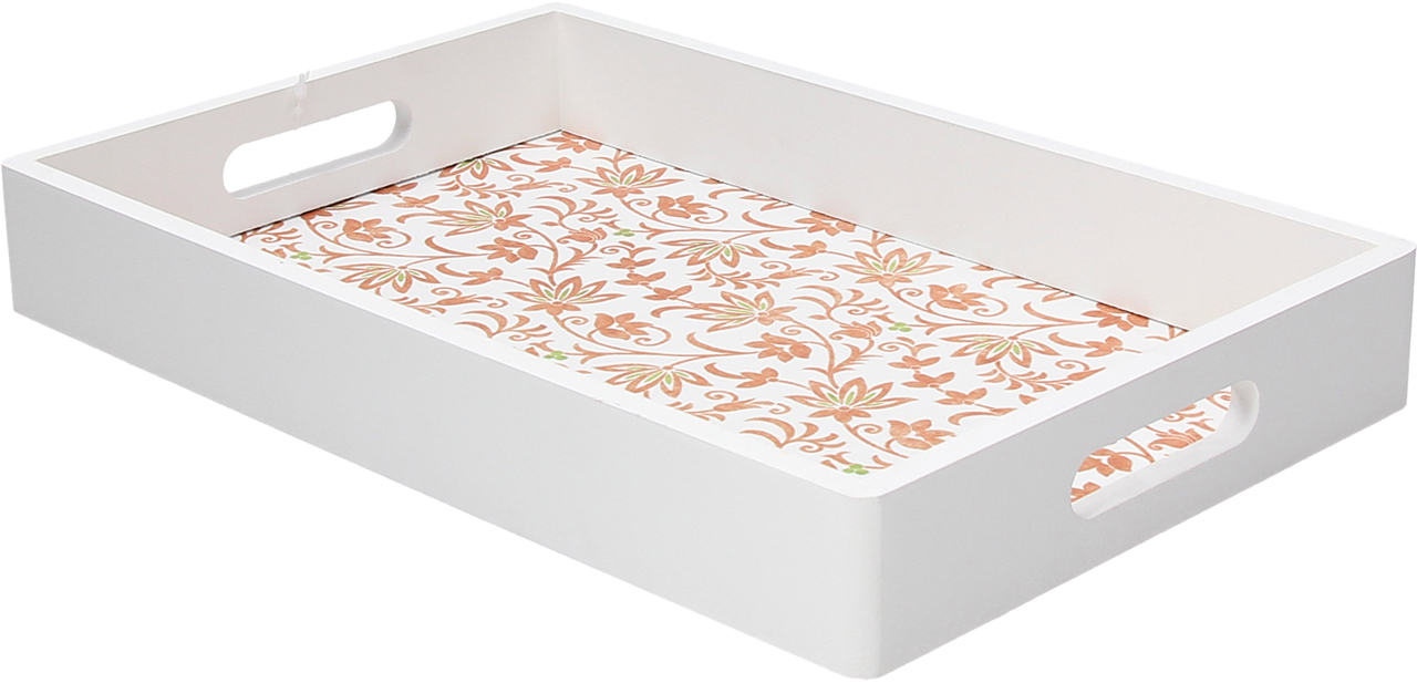 Vassoio In Legno Decoro Arancio