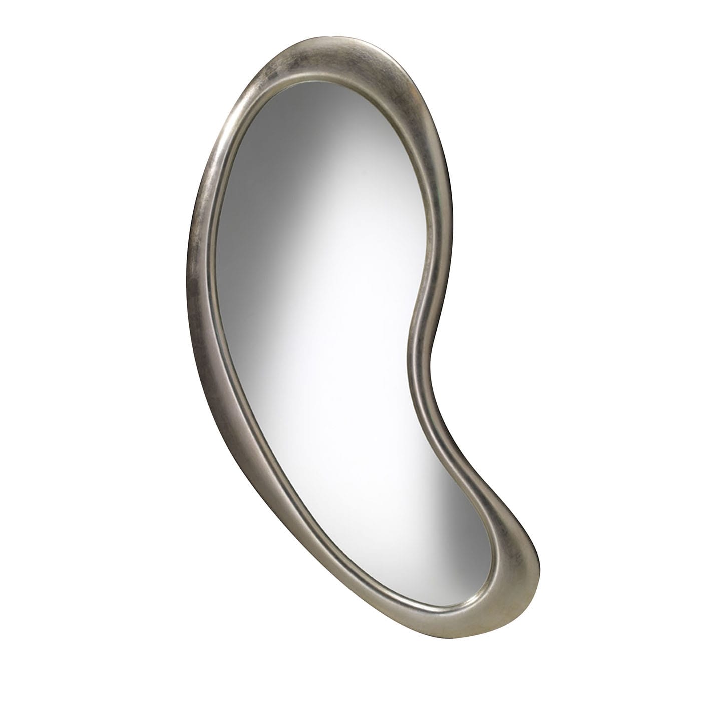 Specchio da Parete in Legno con Foglia Argentea Irregolare René