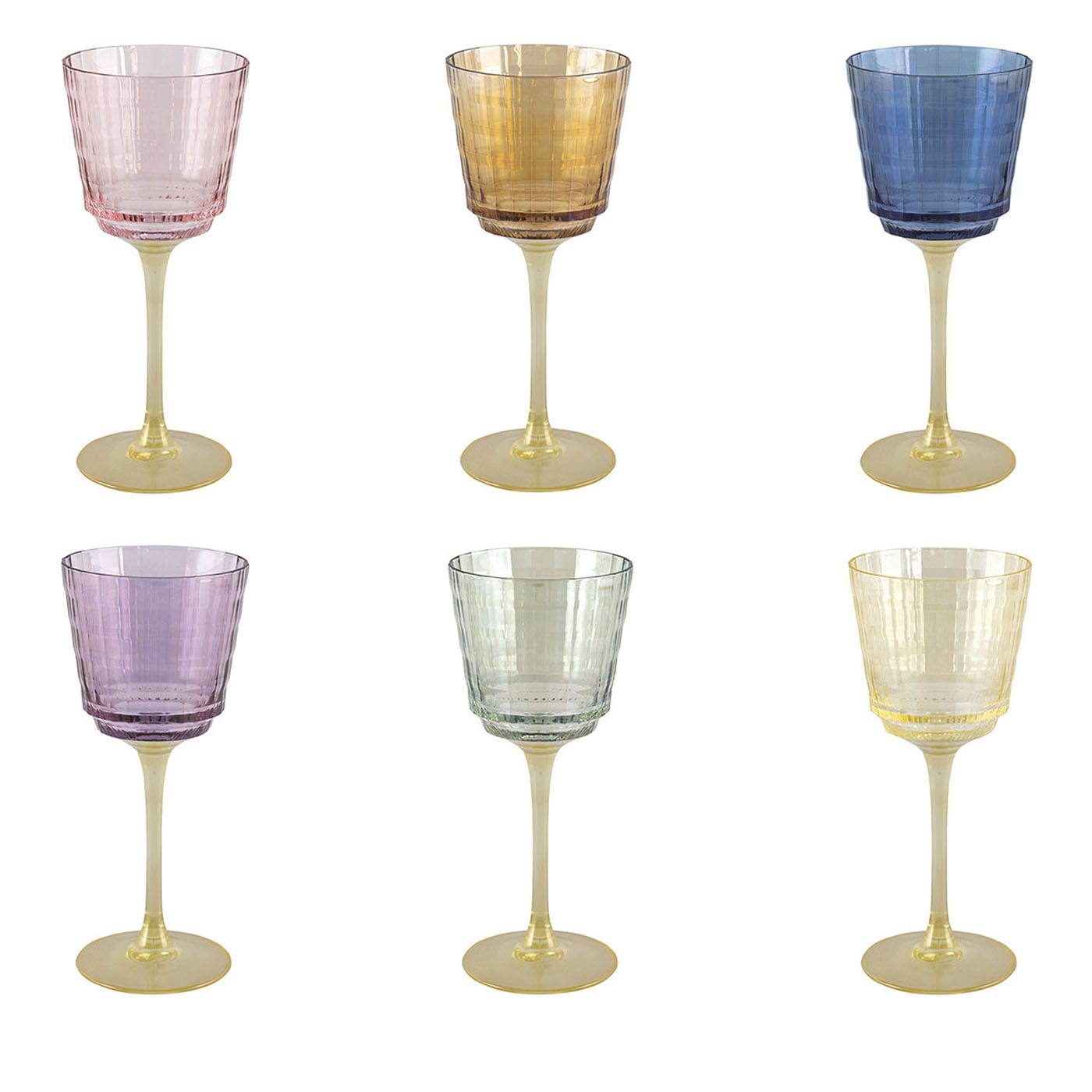 Set di 6 bicchieri da acqua Tokyo Matt Multicolor