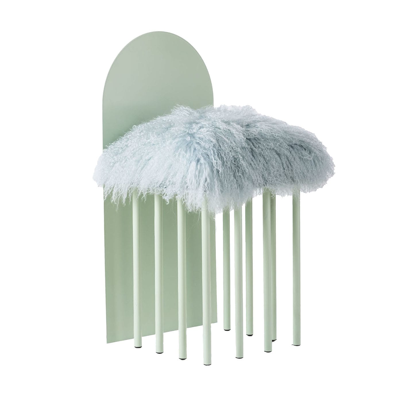 Sedia Mongolia azzurro e verde