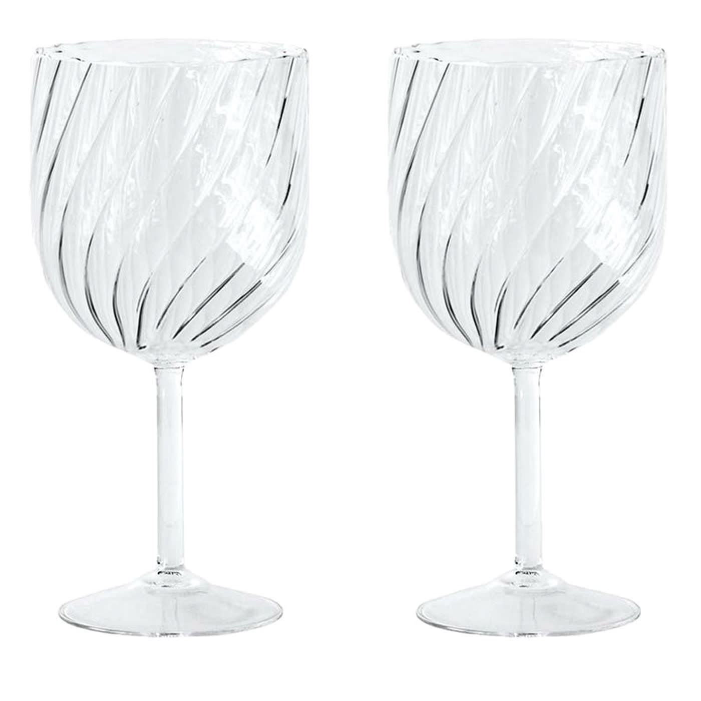 Set di 2 bicchieri Dafne in vetro soffiato