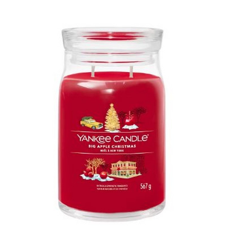 YANKEE CANDLE CANDELA IN GIARA GRANDE SIGNATURE BIG APPLE CHRISTMAS