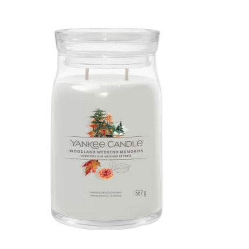 YANKEE CANDLE CANDELA IN GIARA GRANDE SIGNATURE WOODLAND WEEKEND MEMORIES