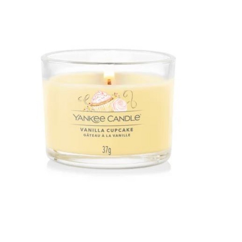YANKEE CANDLE CANDELA VOTIVA IN VETRO 37 GR. VANILLA CUPCAKE