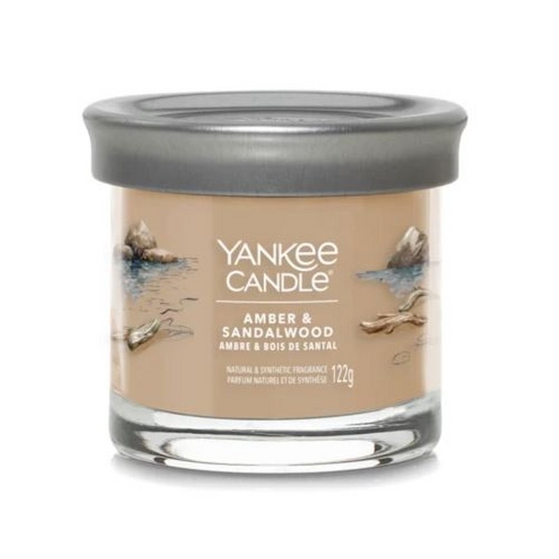 YANKEE CANDLE SIGNATURE CANDELA TUMBLER PICCOLA AMBER & SANDALWOOD