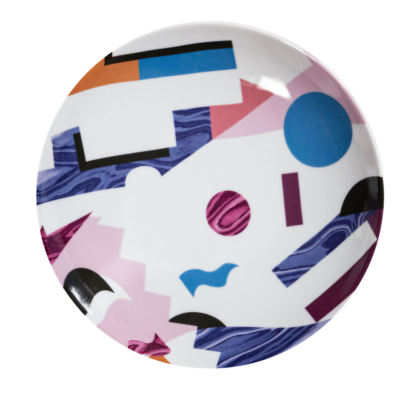 Alchimie piatto Fondo in porcellana con decoro astratto #6