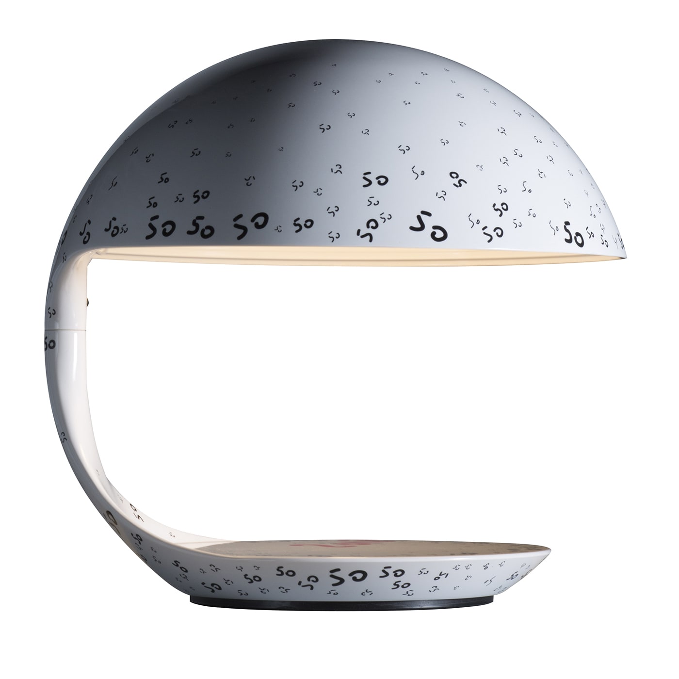 Lampada da tavolo con texture Cobra di Marc Sadler