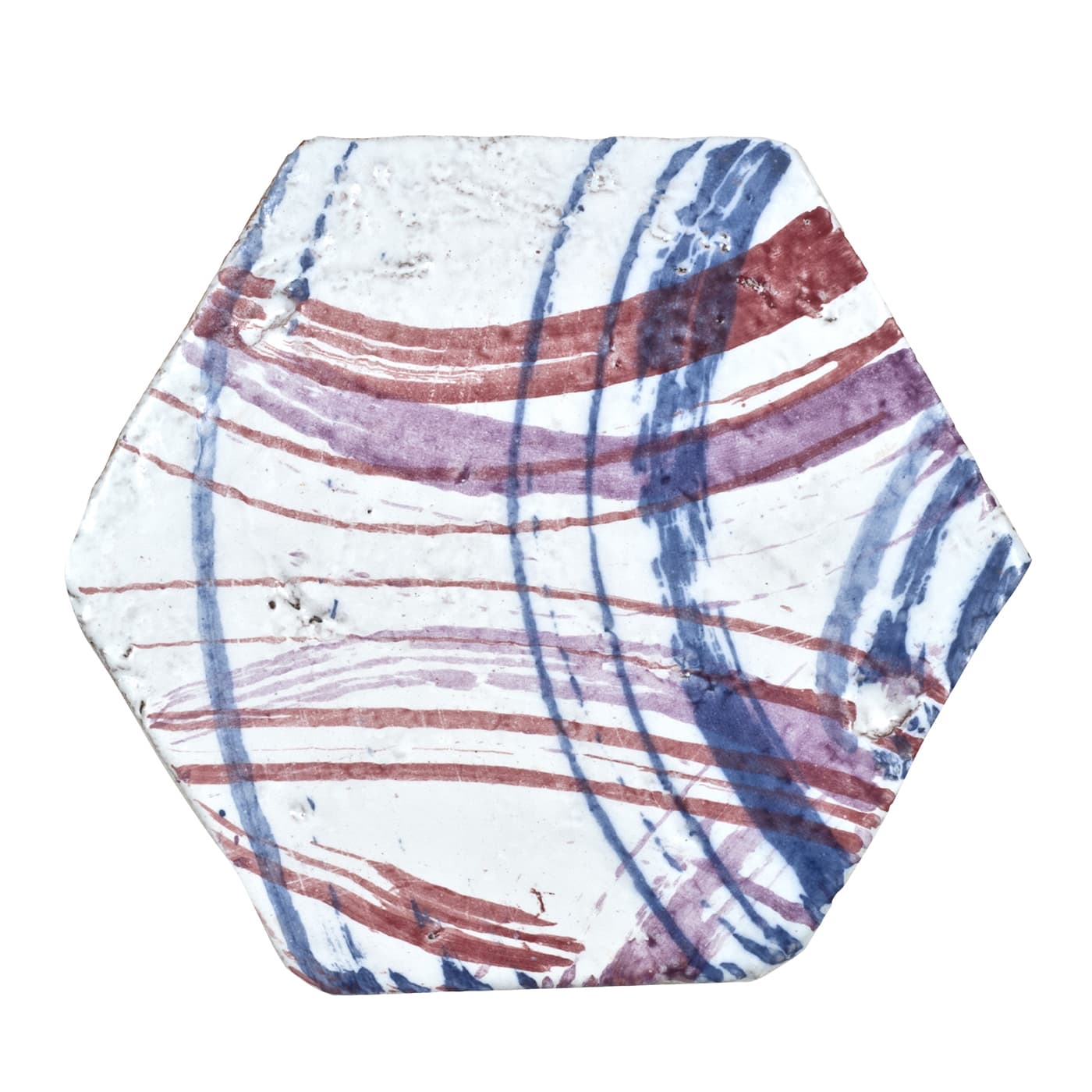 Arcobaleni Set di 25 piastrelle esagonali blu e amaranto