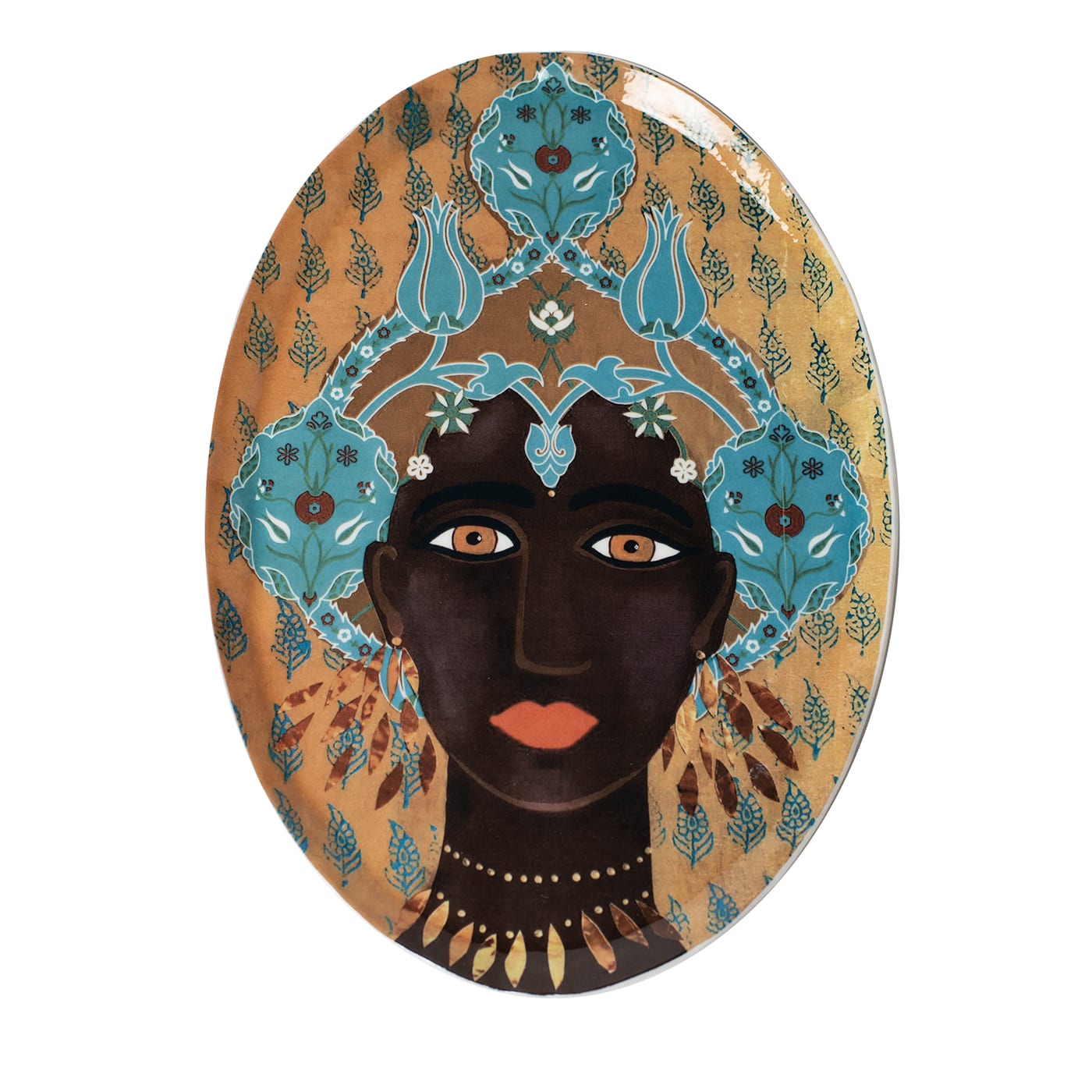 DONNE FIORITE Set di 2 vassoi ovali Jamila